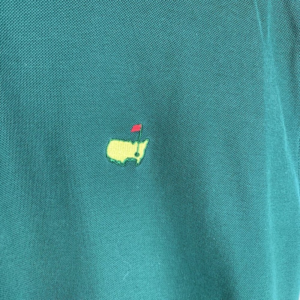Augusta National Golf Shop 60s Two Ply  Mens Polo Shirt XL Green SS Collared - Picture 5 of 9